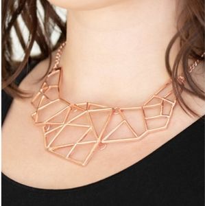 Bronze necklace and earrings